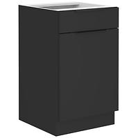 Küchenschrank Siena schwarze Matte 50d 1f 1s bb