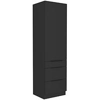 Küchenschrank Siena schwarze Matte 60dks-210 1f 3s