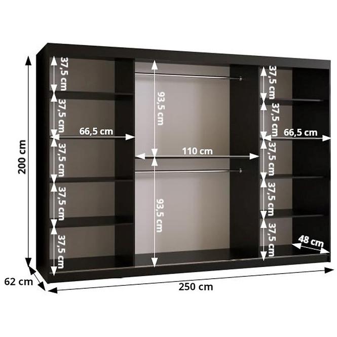 Schrank Malakka 250 schwarz