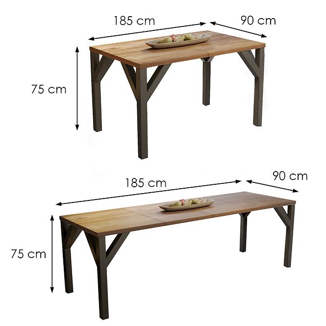 Tisch Baltika 185 eiche stirling