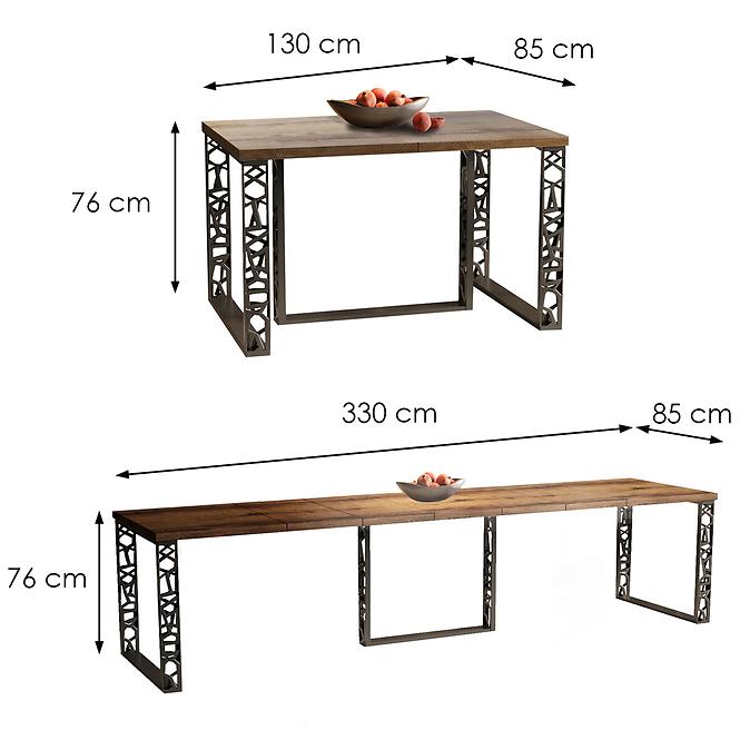 Tisch Ewerest Max 330 eiche monastery