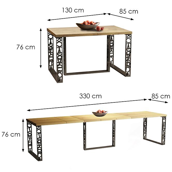 Tisch Ewerest Max 330 eiche natura