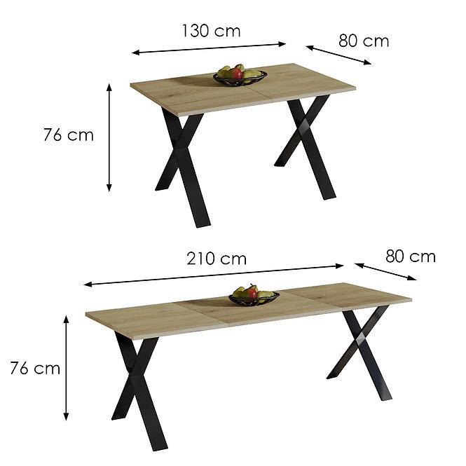 Tisch X 210 eiche natura