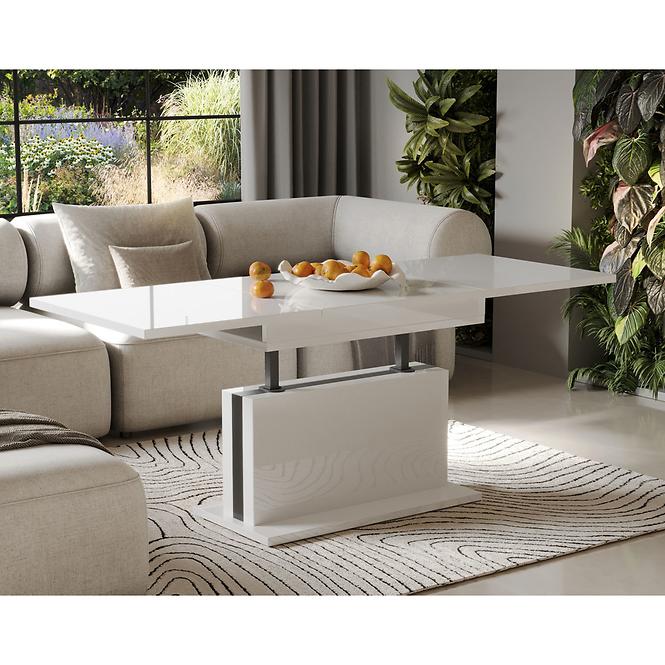 Couchtisch Solaris 170 weiß glänzend