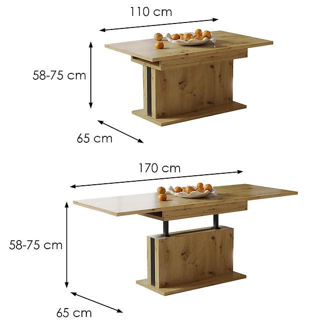 Couchtisch Solaris 170 eiche artisan