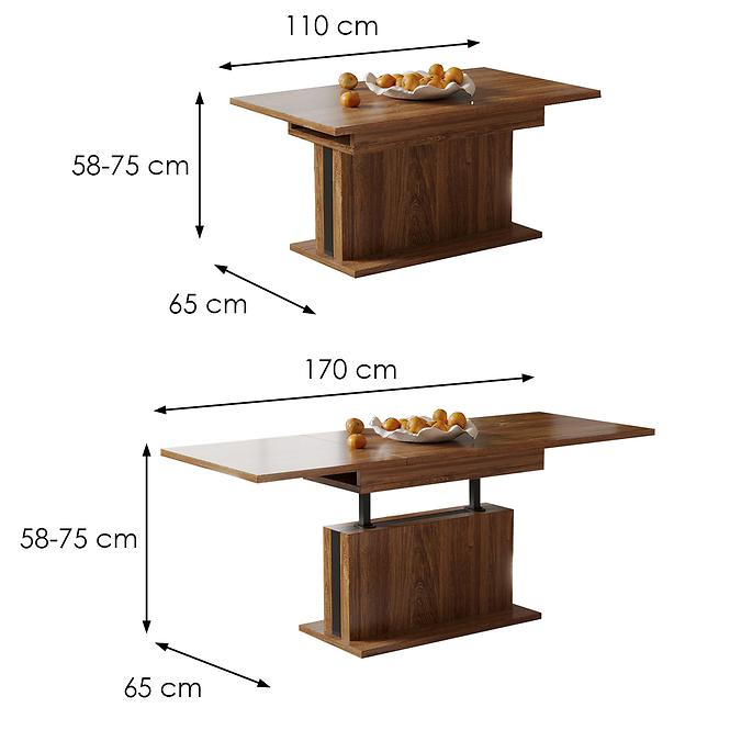 Couchtisch Solaris 170 eiche stirling