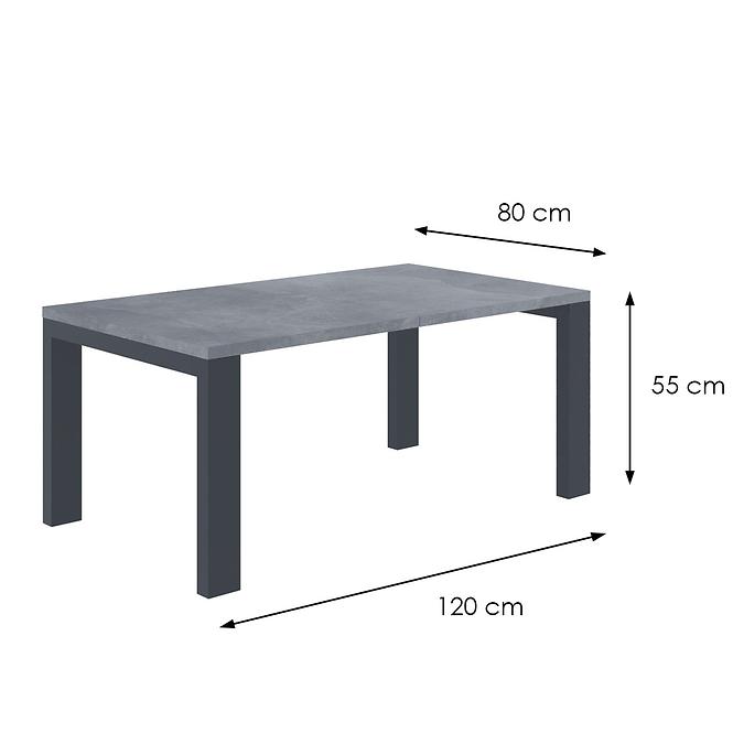 Couchtisch Garold 120 dunkler Beton