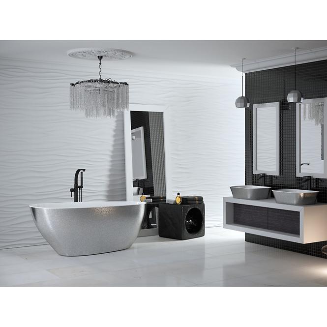 Badewanne Goya 160/70 Silberne + Chrom-Klick-Klack