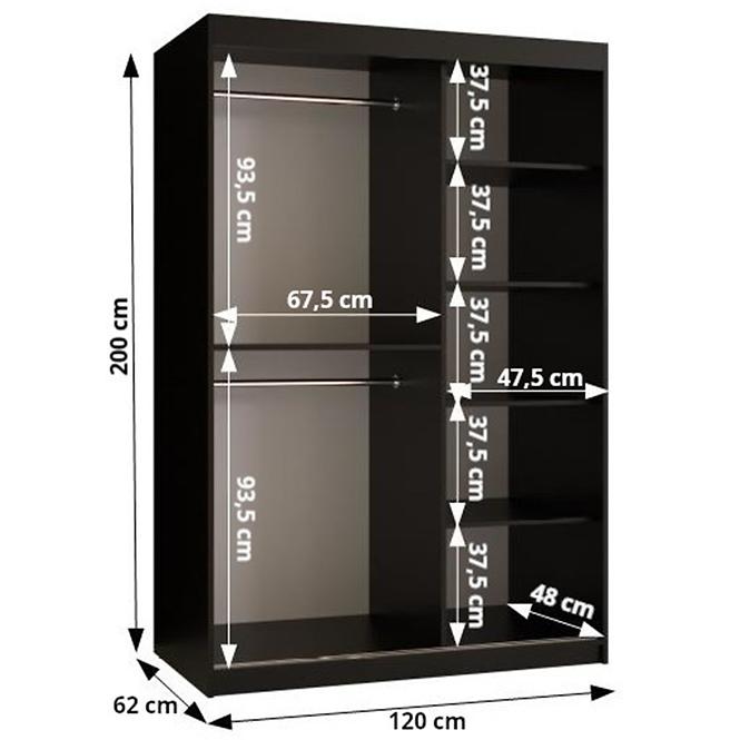 Schrank Laos 120 schwarz