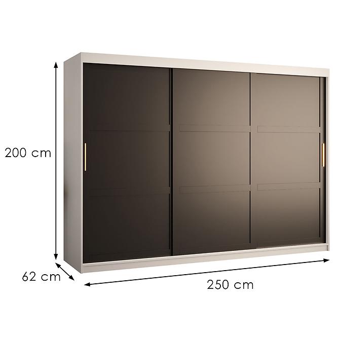 Schrank Amiro 1 250 weiß/schwarz