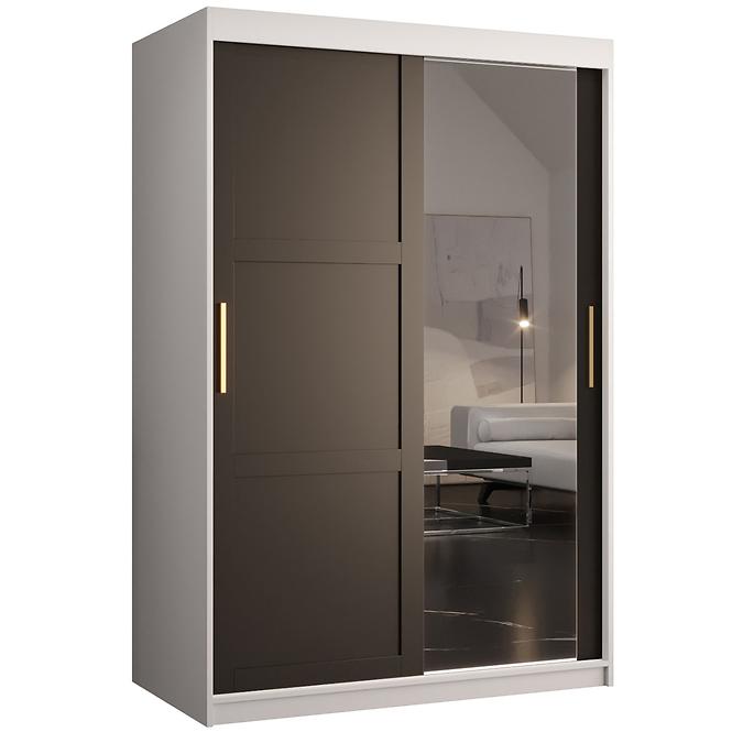 Schrank Amiro 2 120 weiß/schwarz