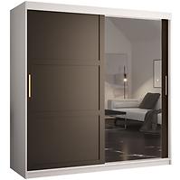 Schrank Amiro 2 180 weiß/schwarz