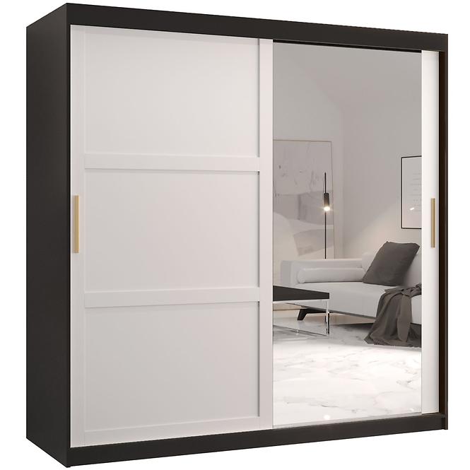 Schrank Amiro 2 180 schwarz/weiß