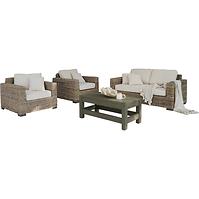 Gartengarnitur aus Rattan Capucine 2+1+1