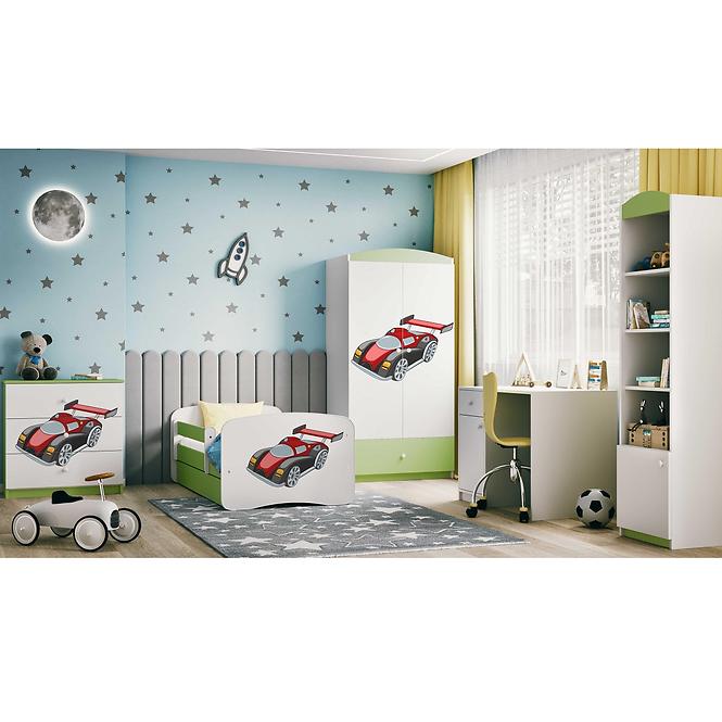 Kinderkommode Babydreams Grün - Auto