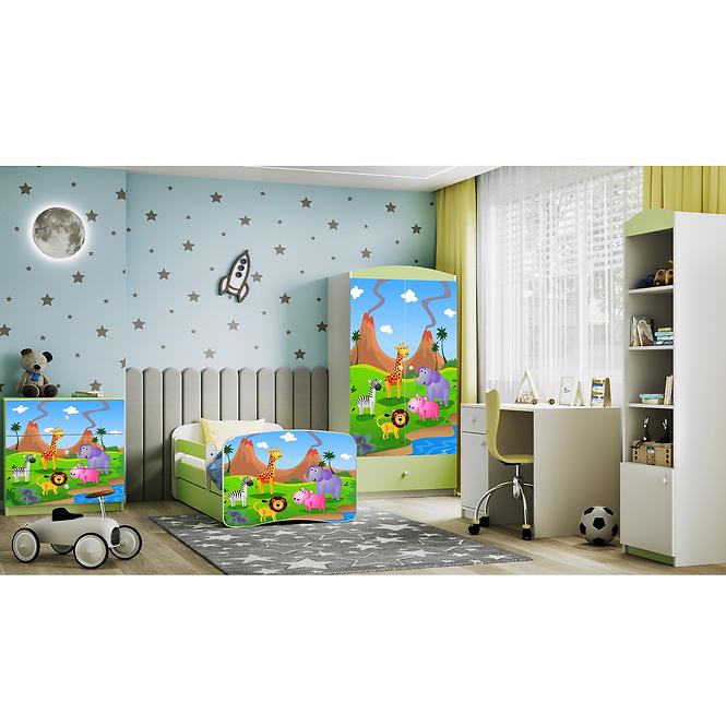 Kinderkommode Babydreams Grün - Safari