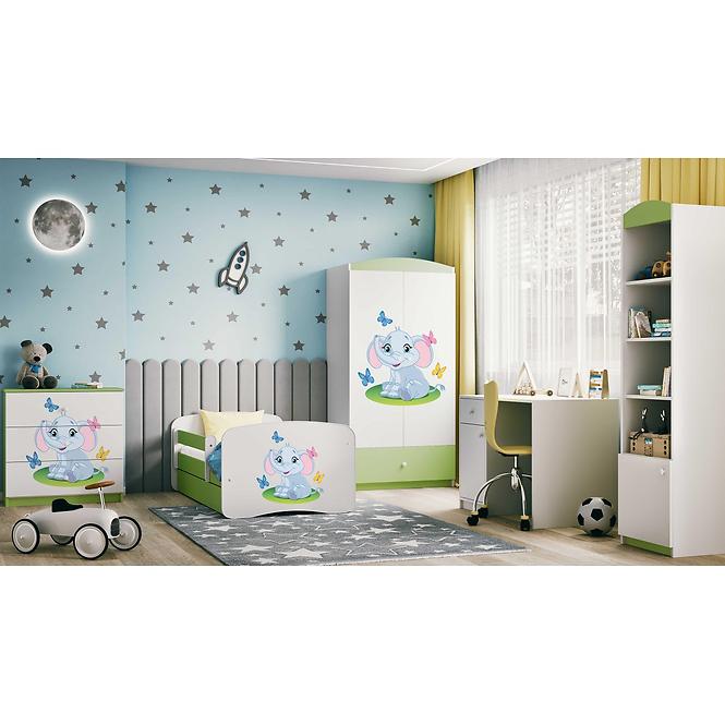 Kinderkommode Babydreams Grün - Elefant