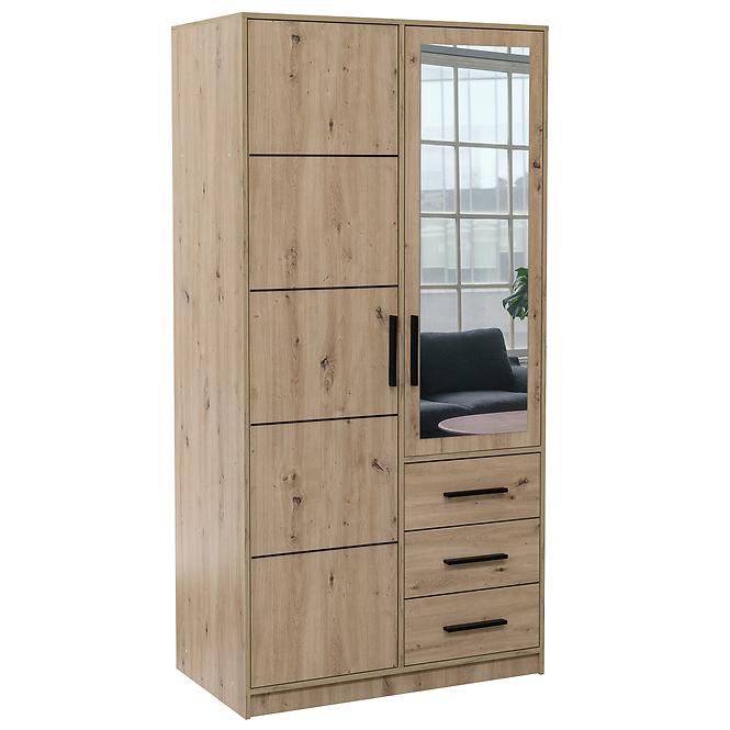 Schrank Kos D2 eiche artisan/spiegel