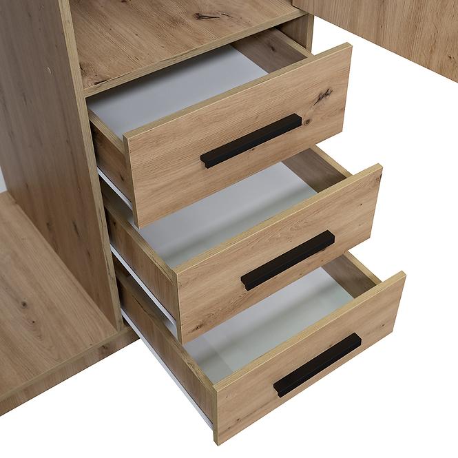 Schrank Kos D2 eiche artisan/spiegel