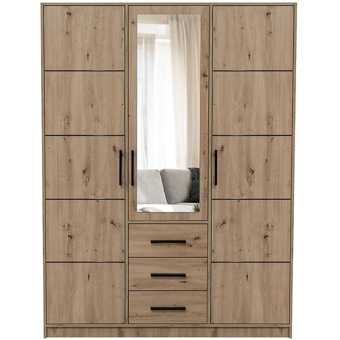 Schrank Kos D3 eiche artisan/spiegel