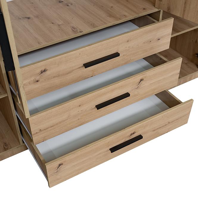 Schrank Kos D4 eiche artisan/spiegel