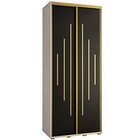 Schrank 45 Canaris 12 100 weiß/schwarz/gold