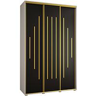 Schrank 45 Canaris 12 160 weiß/schwarz/gold