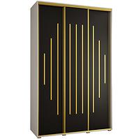 Schrank 45 Canaris 12 180 weiß/schwarz/gold