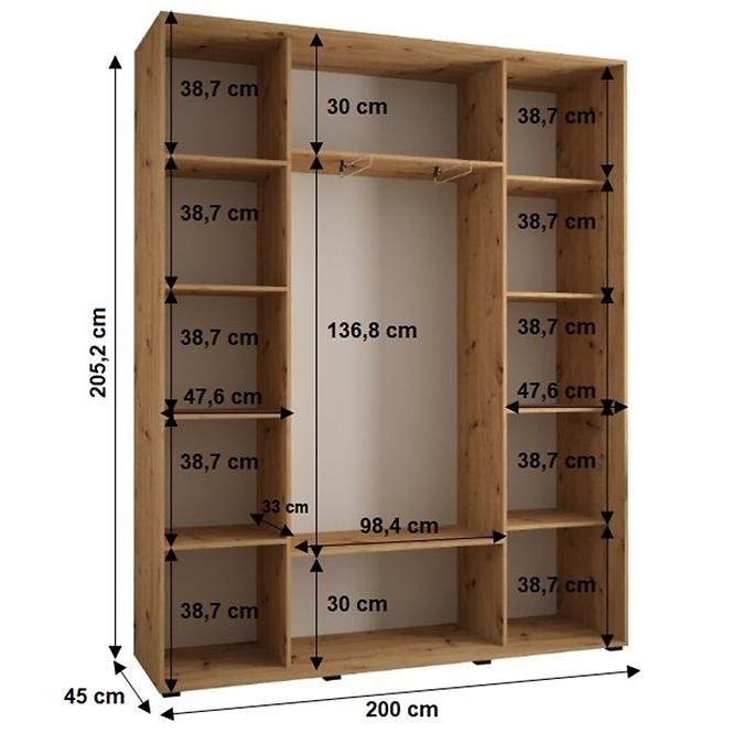 Schrank 45 Canaris 12 200 weiß/silver