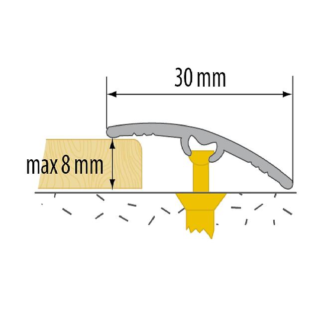 Übergangsprofil LW 30 5W1 0,93 C-0 silber