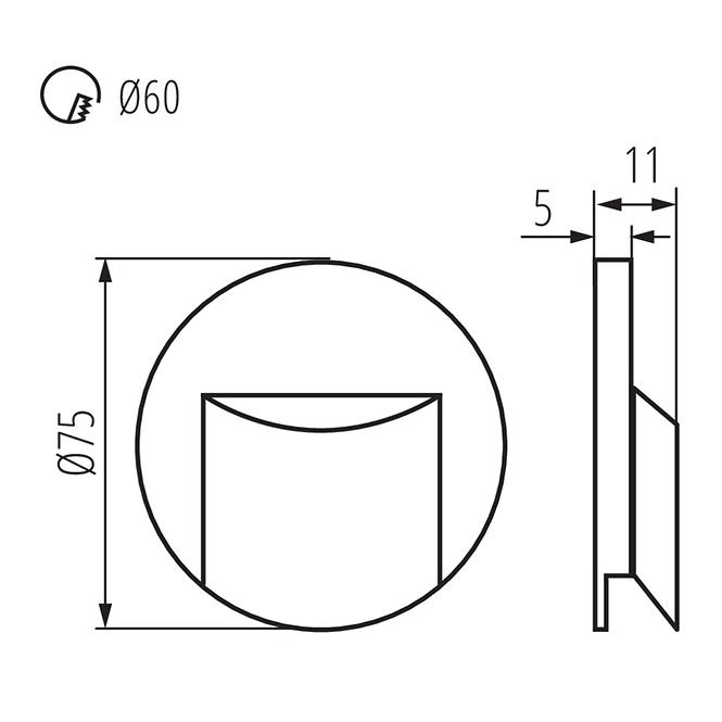 Lampe ERINUS 33335 LED O B-NW 