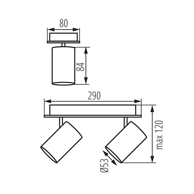 Lampe EVALO 35692 EL-2I W-SR LS2