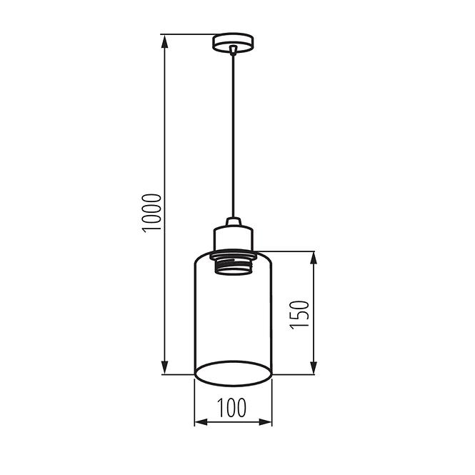 Lampe GIZO 66125 10W E27– BLACK LW1