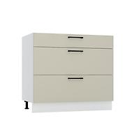 Küchenschrank Denis D90PC S/3 caffee matte/weiß