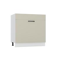 Küchenschrank Denis D80ZL S/1 zasl caffee matte/weiß