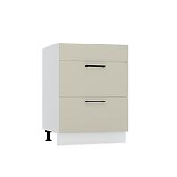 Küchenschrank Denis D60PC S/2 zasl caffee matte/weiß