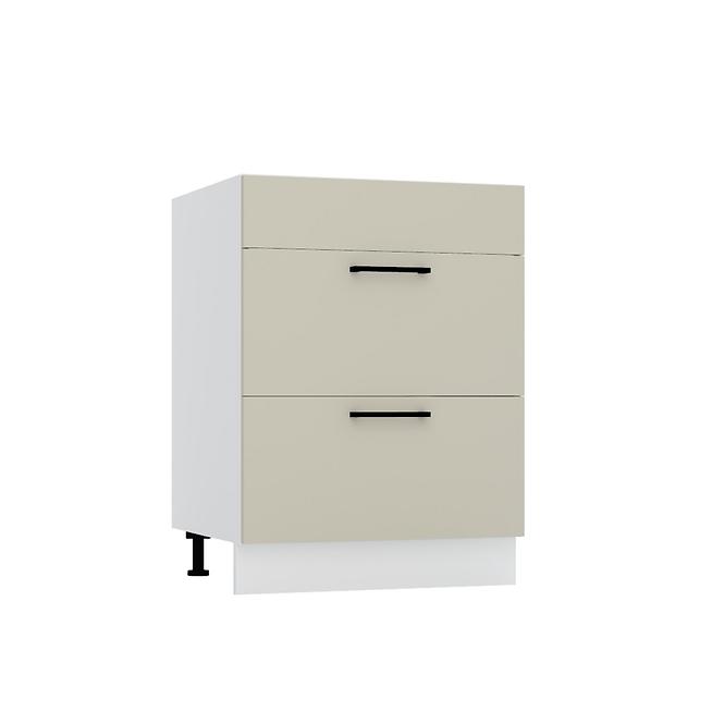 Küchenschrank Denis D60PC S/2 zasl caffee matte/weiß