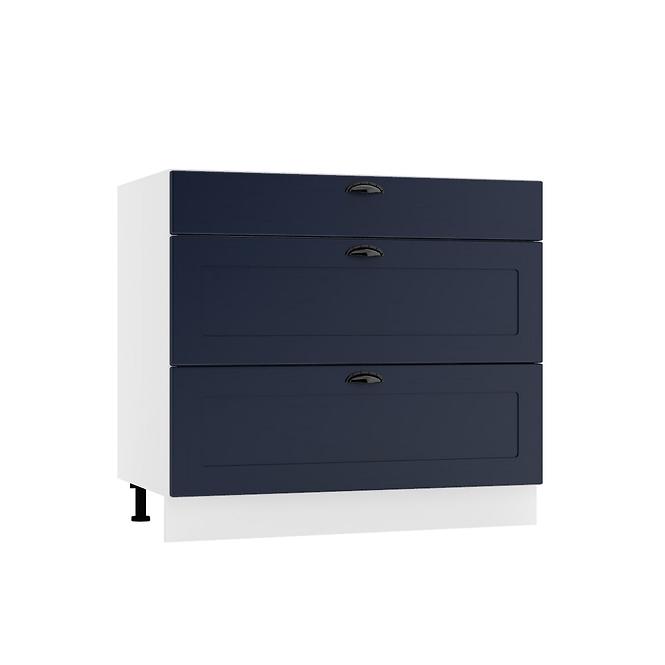 Küchenschrank Adele D90PC S/3 marineblau matte/weiß