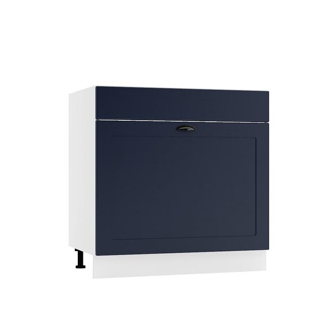 Küchenschrank Adele D80ZL S/1 zasl marineblau matte/weiß