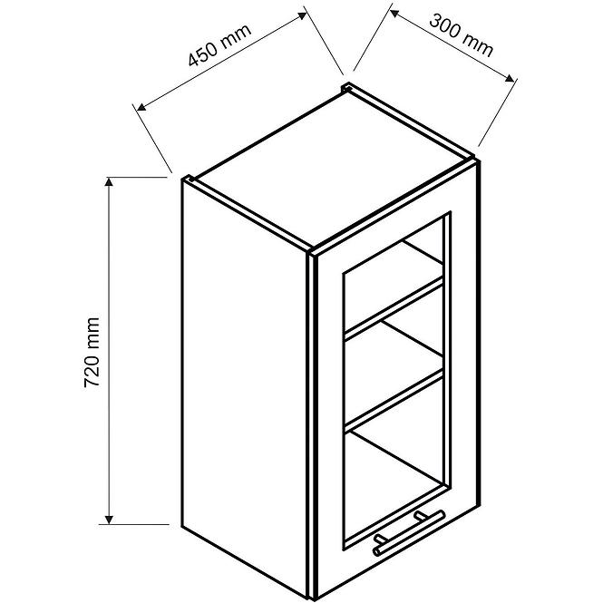 Küchenschrank Denis WS45 PL eiche london/weiß