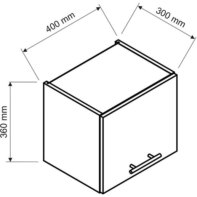 Küchenschrank Denis W40OKGR eiche london/weiß