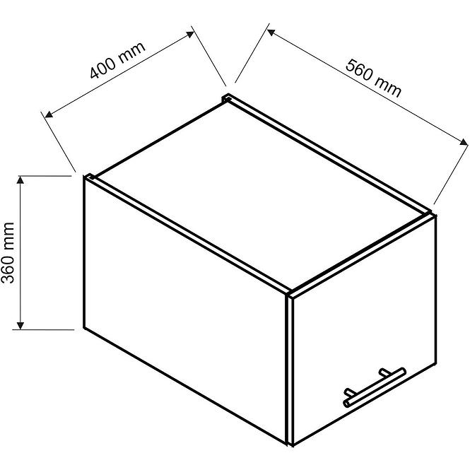 Küchenschrank Adele W40OKGR/560 marineblau matte/weiß