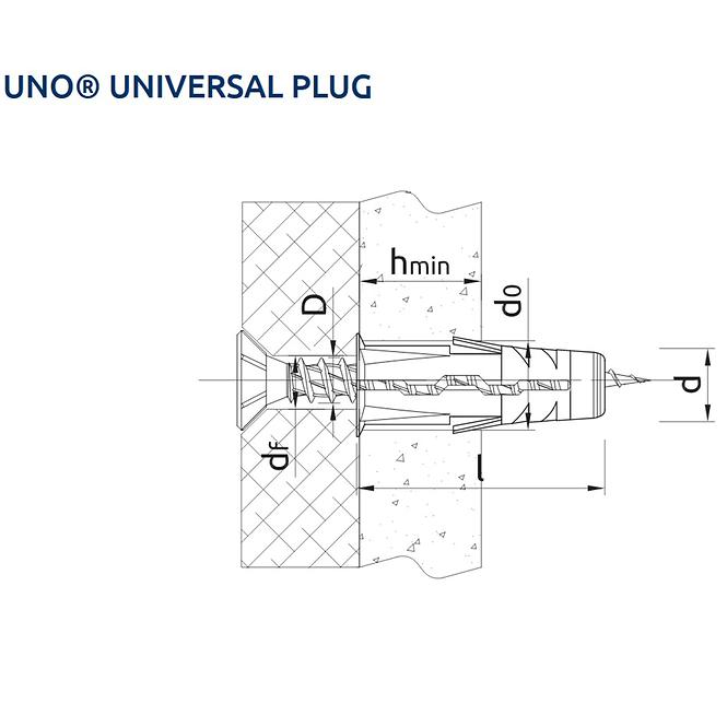 Set Universaldübel mit Schrauben 144 Stk.