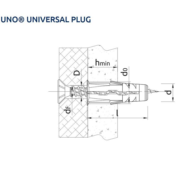 Set Universaldübel mit Schrauben 124 Stk.