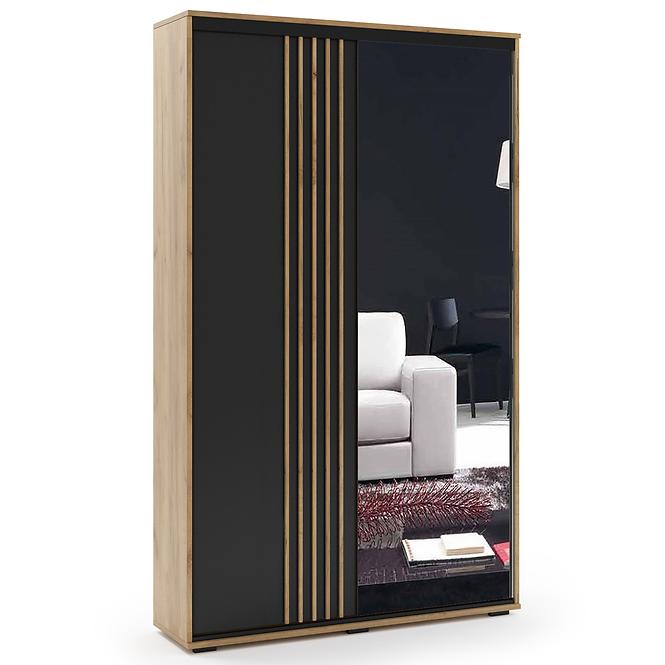 Schrank Milo 150 schwarz+craft gold