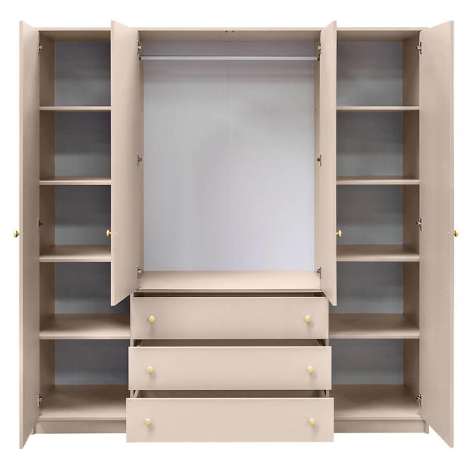 Schrank Siena D4 Sandbeige / Spiegel