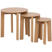 Couchtisch-Set Matt Blue Oak 