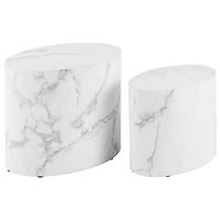 Couchtisch-Set Fado White Marble 