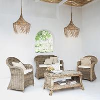 Gartengarnitur aus Rattan Elodia