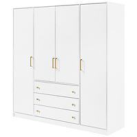 Schrank Bali D4 Retro Weiß